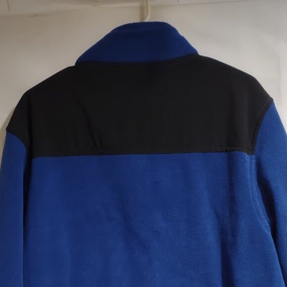 LOGAN AND MARTIN ROYAL BLUE BLACK BACK &  ELBOW PATCHES PULLOVER  ZIP MENS LARGE - Picture 8 of 10